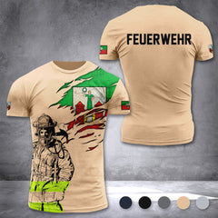 Firefighter Magdeburg Germany customize T-shirt 3d 168