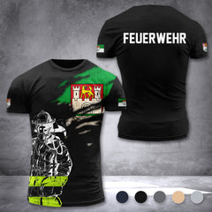 Firefighter Wolfsburg Germany customize T-shirt 3d 168