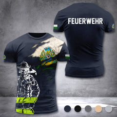Firefighter Bautzen Germany customize T-shirt 3d 168