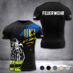 Firefighter Chemnitz Germany customize T-shirt 3d 168