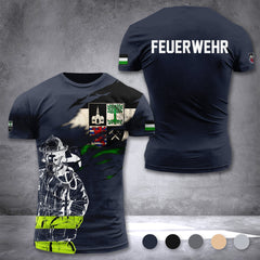 Firefighter Gelsenkirchen Germany customize T-shirt 3d 168