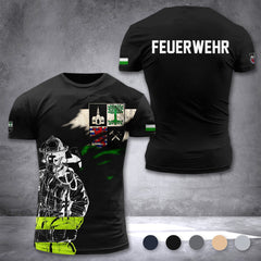 Firefighter Gelsenkirchen Germany customize T-shirt 3d 168