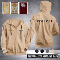 Polizei Austria Fleece Zipper Hoodie 1392