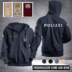 Polizei Austria Fleece Zipper Hoodie 1392