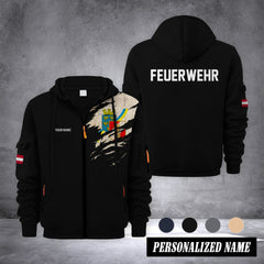 Firefighter Lower Austria customize Zipper cardigan jacket 0909