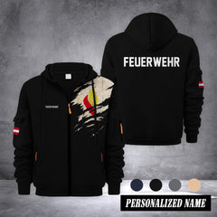 Firefighter Kärnten Austria customize Zipper cardigan jacket 0909