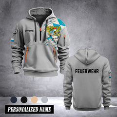 Firefighter Bavaria Germany customize Hoodie Half Zipper 0909