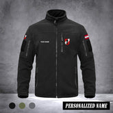 Firefighter Austria Fleecejacke – Warme Thermojacke für Damen & Herren, Arbeitsjacke mit Zipper-Taschen, Ideal für Wandern, Training & Outdoor