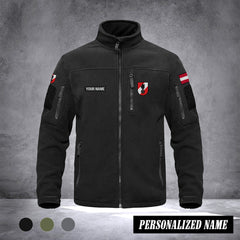 Firefighter Austria Fleecejacke – Warme Thermojacke für Damen & Herren, Arbeitsjacke mit Zipper-Taschen, Ideal für Wandern, Training & Outdoor