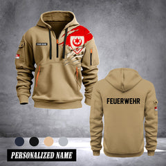 Firefighter Halle Germany customize Hoodie Half Zipper 0909