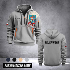 Firefighter Thuringia Germany customize Hoodie Half Zipper 0909
