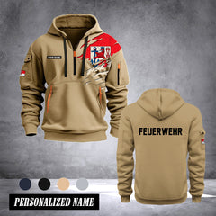 Firefighter Düsseldorf Germany customize Hoodie Half Zipper 0909