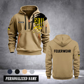 Firefighter Dresden Germany customize Hoodie Half Zipper 0909