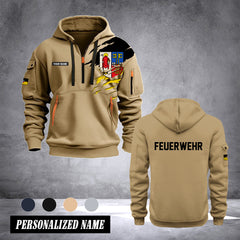 Firefighter Krefeld Germany customize Hoodie Half Zipper 0909