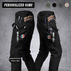 Firefighter France Pantalon cargo en polaire pour homme – Avec poches à rabat, coupe droite, chaud et confortable pour le travail et les activités de plein air.