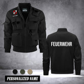 Firefighter Austria custom Herren Bomberjacke – Leichtes Arbeitsjacke mit Stehkragen und Mehreren Taschen