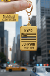 Personalized Blue Line hanging Ornament/keychain
