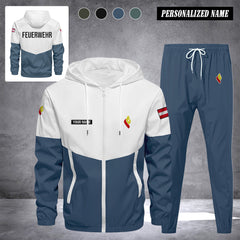 Firefighter Kärnten Austria Herren Trainingsanzug 2025 – Freizeit Jogginganzug mit Kapuze, Sportjacke & Hose, 2-teiliges Running Set