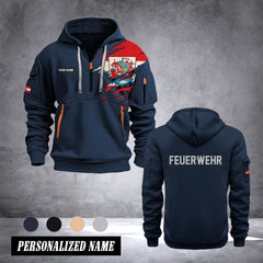 Firefighter Bremerhaven Germany customize Hoodie Half Zipper 0909