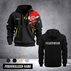 Firefighter Erfurt Germany customize Hoodie Half Zipper 0909