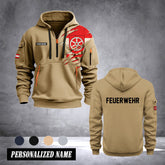 Firefighter Erfurt Germany customize Hoodie Half Zipper 0909
