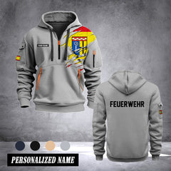 Firefighter Mönchengladbach Germany customize Hoodie Half Zipper 0909