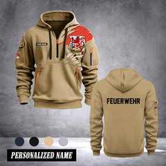 Firefighter Wuppertal Germany customize Hoodie Half Zipper 0909