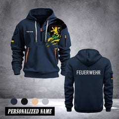 Firefighter Heidelberg Germany customize Hoodie Half Zipper 0909