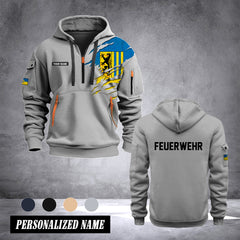 Firefighter Leipzig Germany customize Hoodie Half Zipper 0909