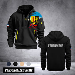 Firefighter Mannheim Germany customize Hoodie Half Zipper 0909