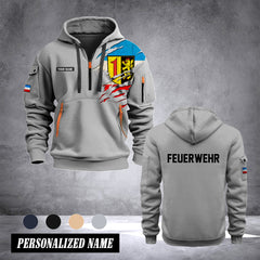 Firefighter Mannheim Germany customize Hoodie Half Zipper 0909