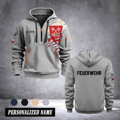 Firefighter Regensburg Germany customize Hoodie Half Zipper 0909