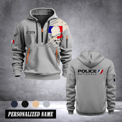 Police France customize Hoodie Half Zipper NLG