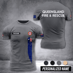 Queensland Fire And Rescue Australia customize T-shirt 3d DAH