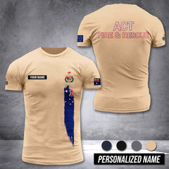 ACT Fire and Rescue Australia customize T-shirt 3d DAH