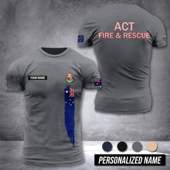 ACT Fire and Rescue Australia customize T-shirt 3d DAH