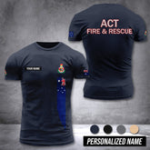 ACT Fire and Rescue Australia customize T-shirt 3d DAH