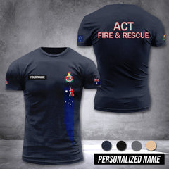 ACT Fire and Rescue Australia customize T-shirt 3d DAH