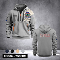 Department of Fire and Emergency Services Australia customize Hoodie Half Zipper 0909