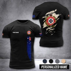 Queensland Fire And Rescue Australian customize T-shirt back