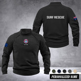 Surf Rescue Australia Men’s Tactical Hoodie with Zip – Military Style Outdoor Fleece Pullover, Windproof, Warm & Long Sleeve