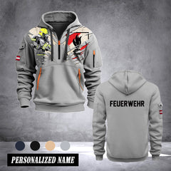 Firefighter Austria customize Hoodie Half Zipper DBZ