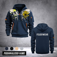Firefighter Germany customize Hoodie Half Zipper DBZ