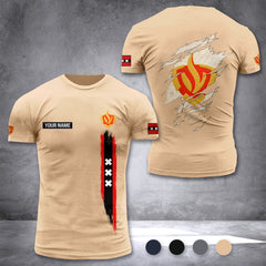 Firefighter Amsterdam Netherlands customize T-shirt back