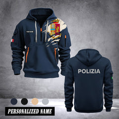 Polizia di Stato Italy customize Hoodie Half Zipper NLG