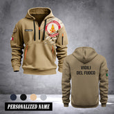 Vigili del Fuoco Italy customize Hoodie Half Zipper NLG