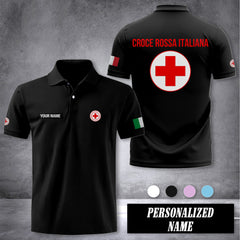 Croce Rossa Italiana customize polo back