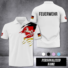 Firefighter Lower Saxony customize polo back