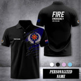 Fire and Emergency customize polo back