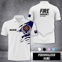 Fire and Emergency customize polo back